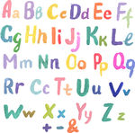 彩色大小写字母