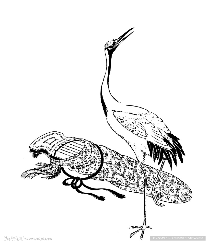 鹤 古琴