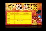 喜报 中奖海报
