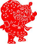 圣诞老人剪纸