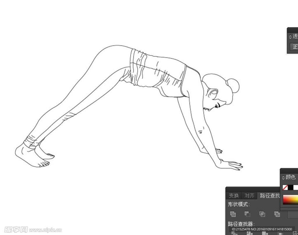 人物姿态线稿