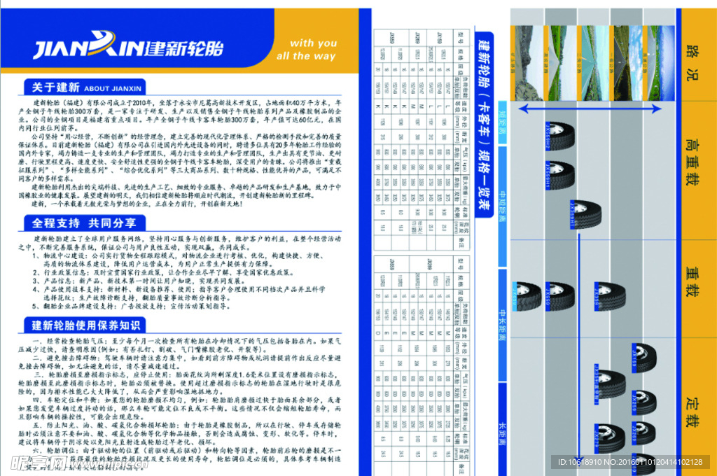 建新轮胎 产品表