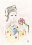 手绘古典美女