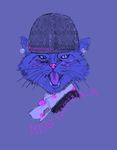 矢量卡通小猫印花图案