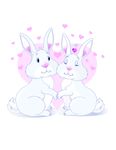 矢量卡通兔子印花图案