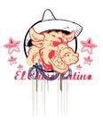 矢量卡通公牛印花图案