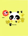 矢量卡通熊猫印花图案