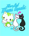 矢量卡通小猫印花图案
