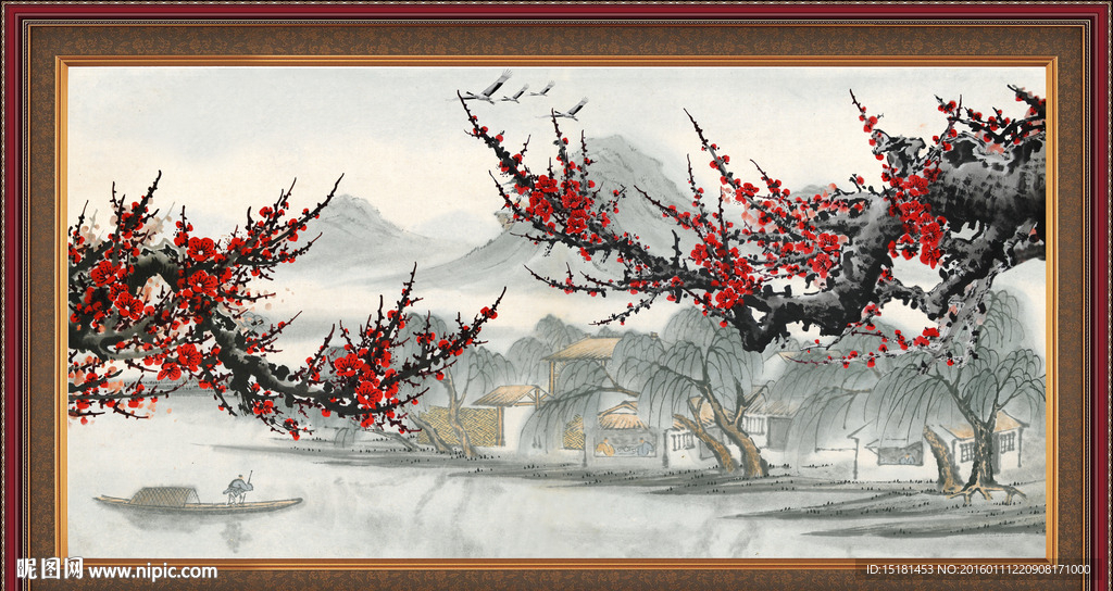国画梅花