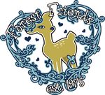 矢量卡通梅花鹿印花图案