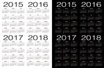 2015-2018日历
