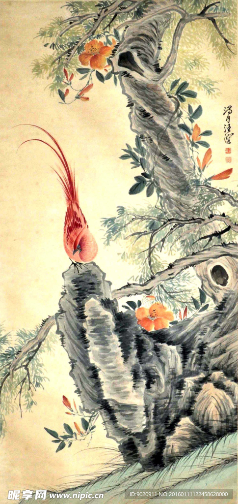 汪溶 花鸟