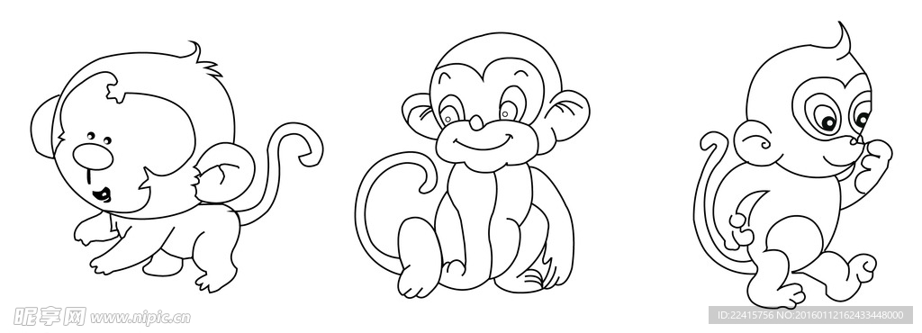 简笔画猴子