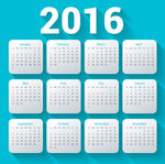 2016年日历