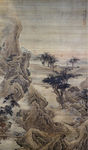 袁耀冬景山水轴 清