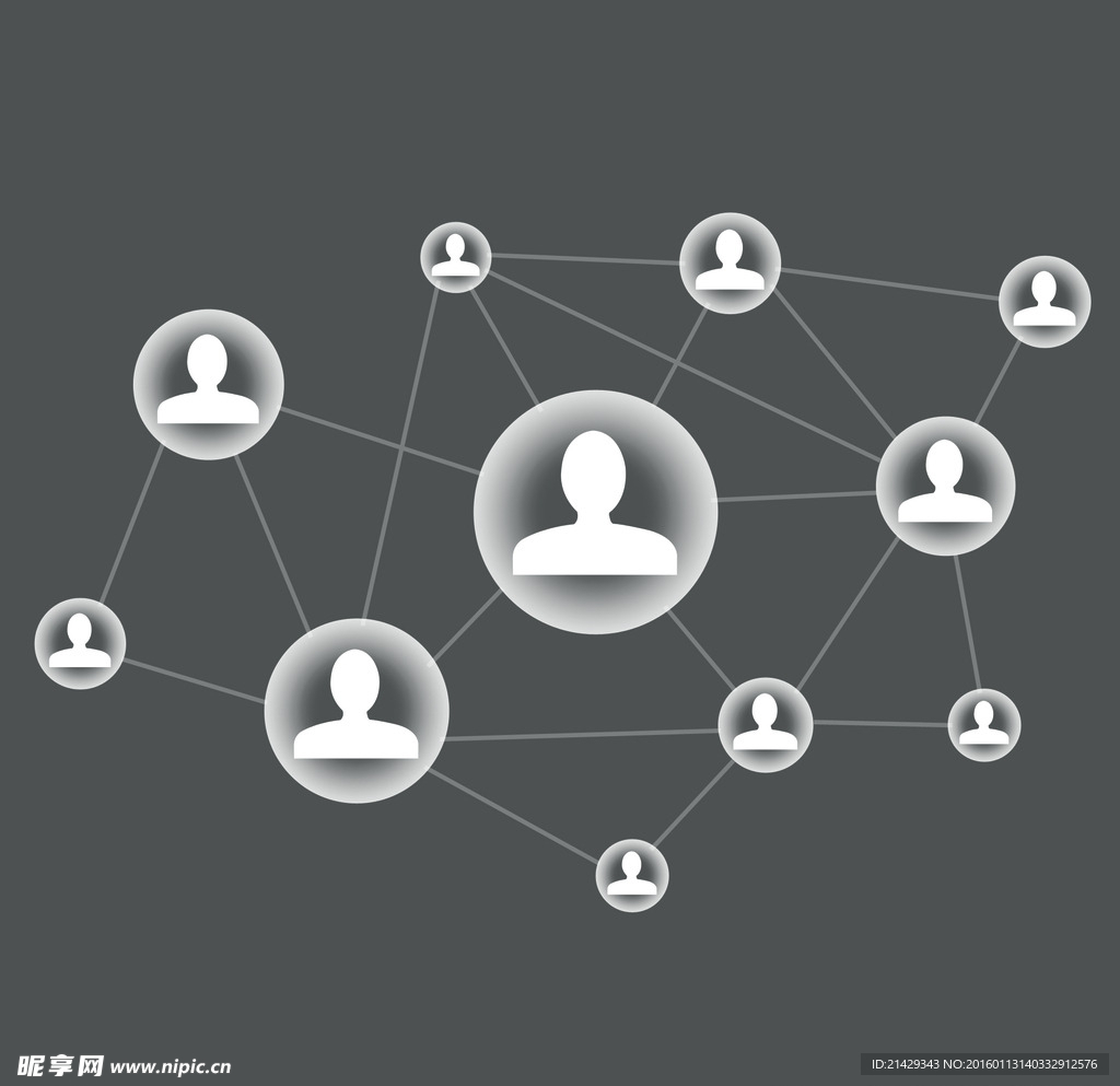 网点连接图 分层素材