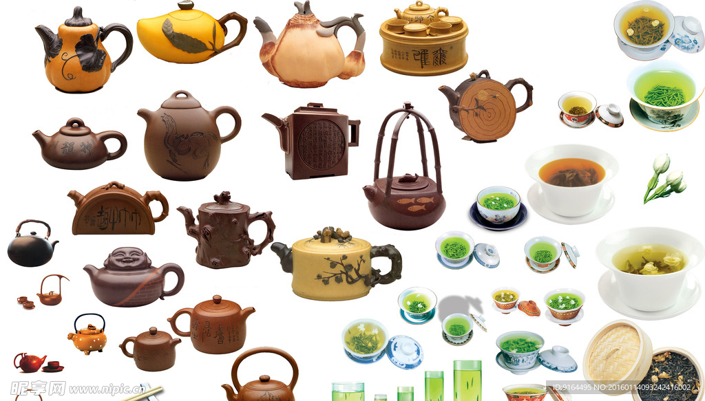 各种茶杯茶壶素材