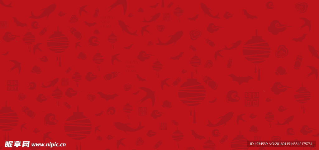 猴年红色新年矢量背景