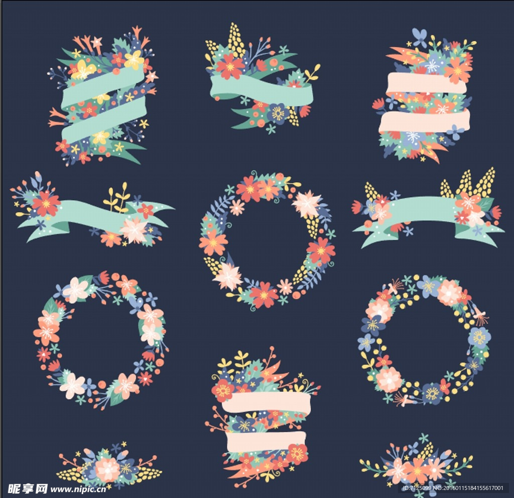 几款清晰时尚的装饰花纹