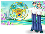 矢量卡通警察