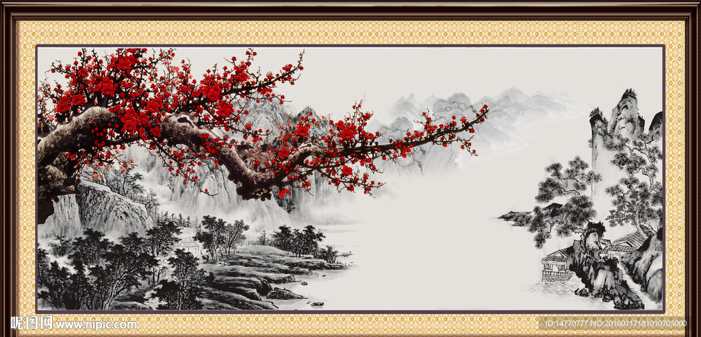 国画梅花