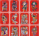 中国传统年画矢量图