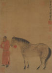 元 任贤佐 人马图轴