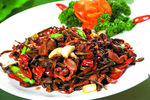 干江豆小炒鸡杂