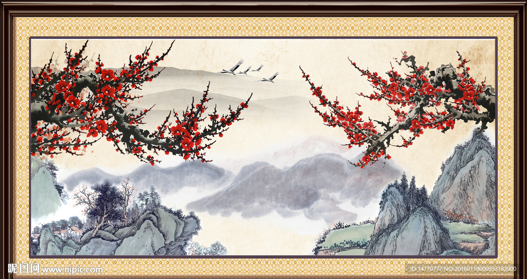 国画梅花