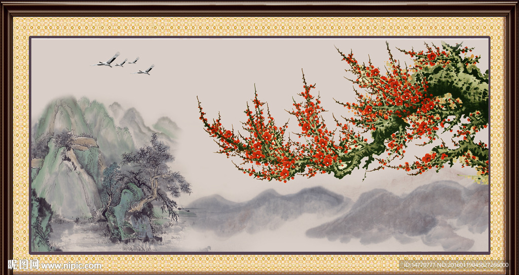 国画梅花