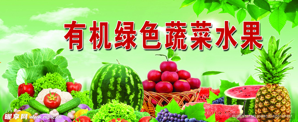 有机绿色蔬菜水果