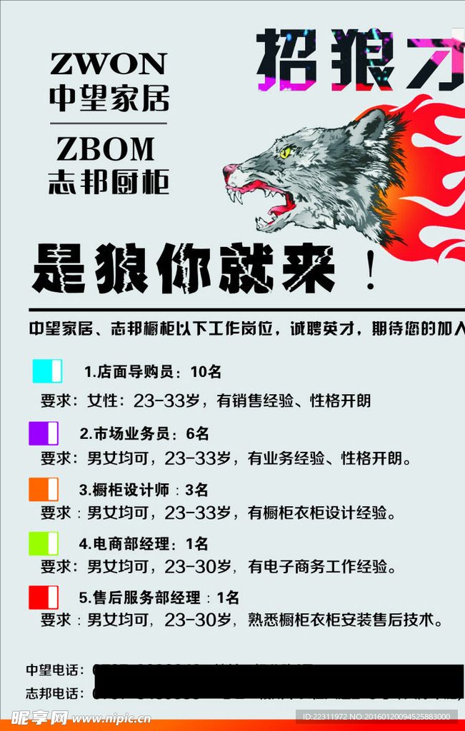 橱柜招聘广告