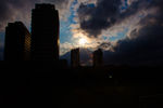 夕阳下