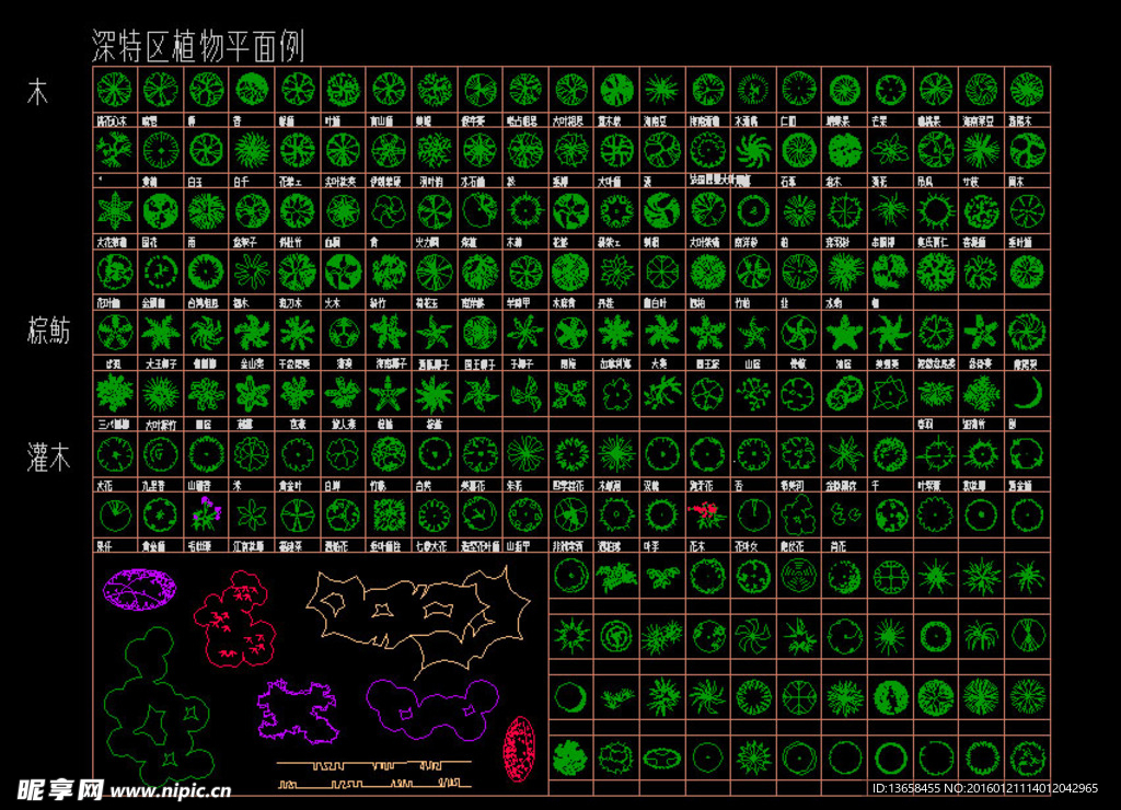 植物CAD图块