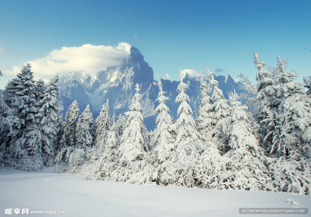 祖山雪景