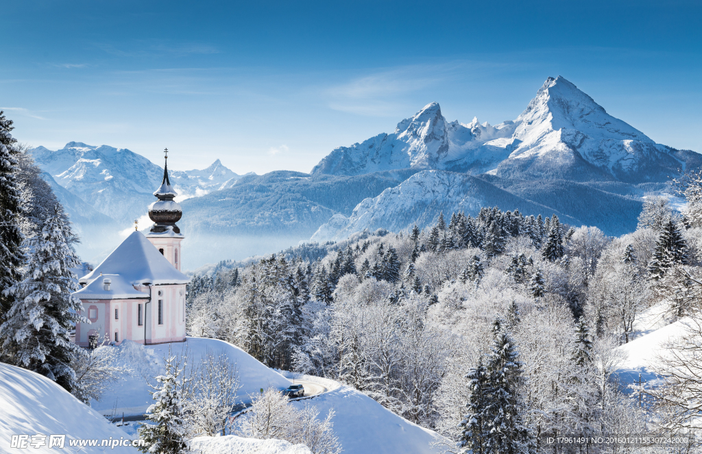 祖山雪景