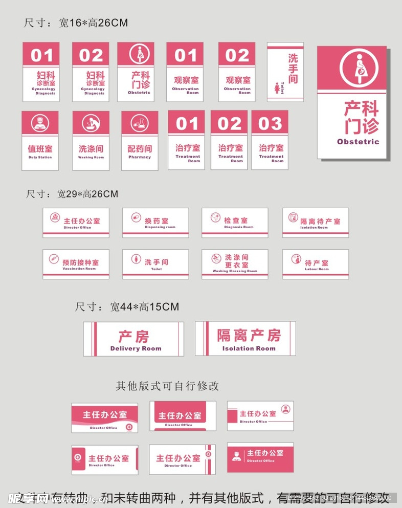 妇产科导视系统标牌