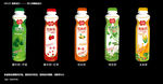 果汁饮料瓶包装设计 芦荟 红枣