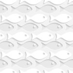 白色纸鱼矢量背景素材