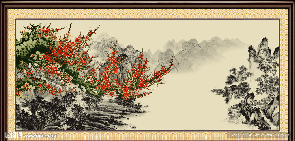 国画梅花