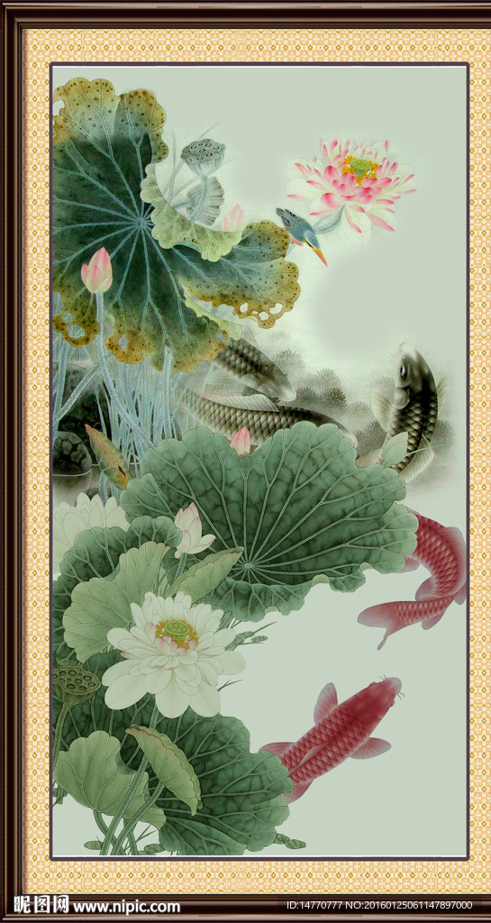 荷花水墨