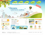 卡通幼儿设计网页韩国网站模板