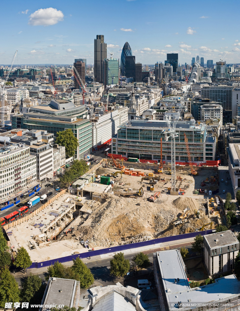 伦敦市区建筑工地