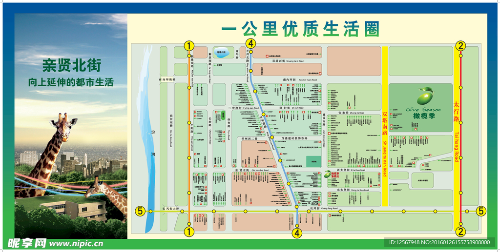 地产 生活技能图 区位图