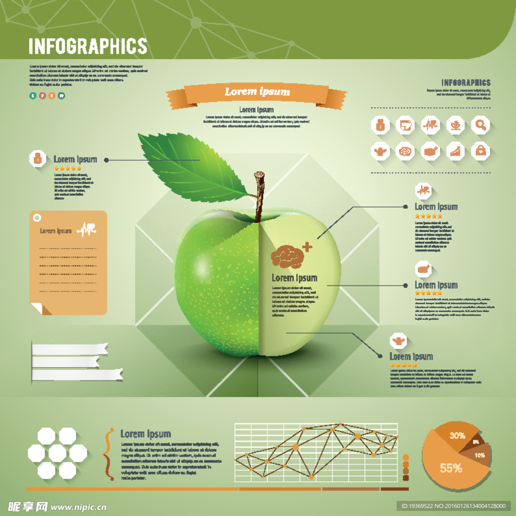 创意苹果信息图
