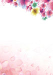 模板 粉色 花角