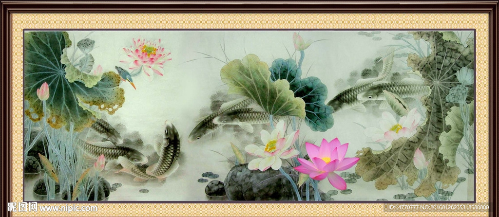 荷花水墨