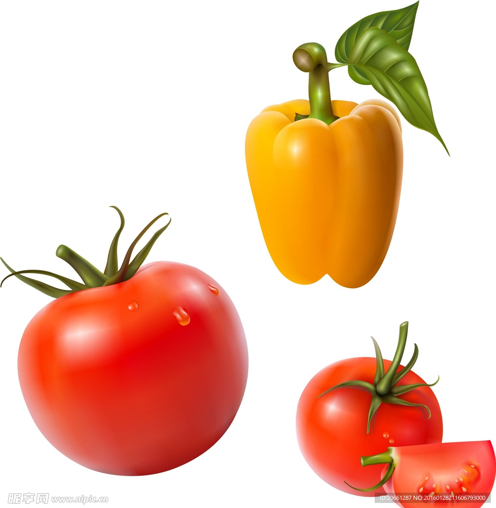 西红柿 黄色彩椒