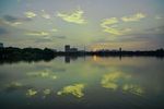 黄昏海珠湖