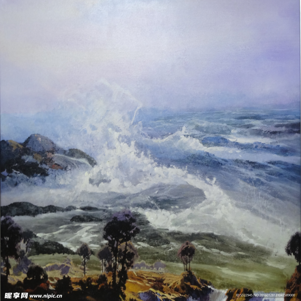 抽象油画风景